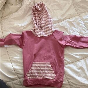 Pink Striped Kids Hoodie